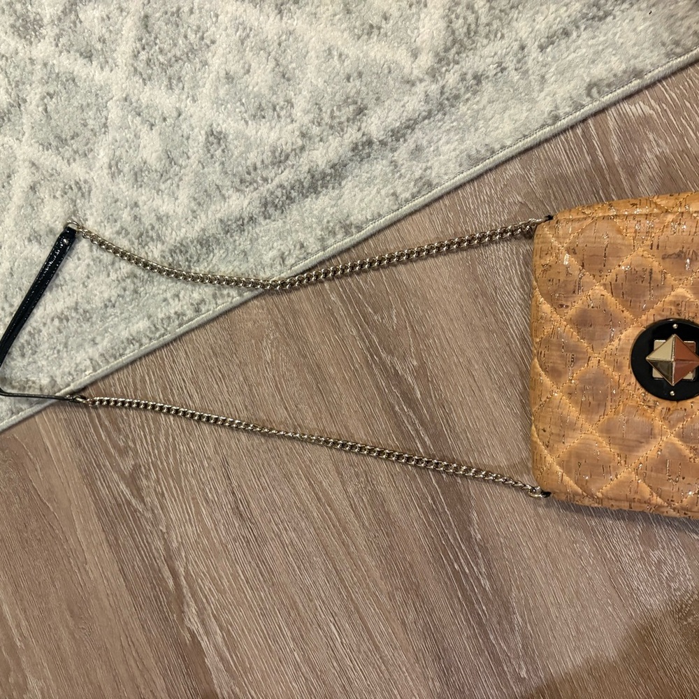 kate spade Quilted Metallic Gold Crossbody with Star Medallion